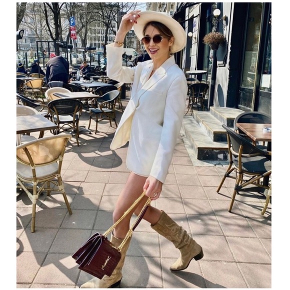 Zara Cowboy Boot - Tall Split Leather Suede - Picture 14 of 15